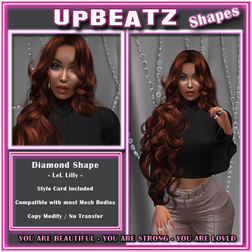 Second Life Marketplace UpBeatZ Diamond Shape LEL Lilly Head
